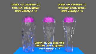 Blender Fluid Sim (Elbeem) - Viscosity Base Setting