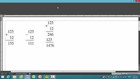 Hướng dẫn đặt tính cộng, trừ, nhân, chia trong Word