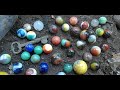 DIGGING AMAZING ANTIQUE MARBLES - Trash Picking - Bottle Digging - Free Stuff -