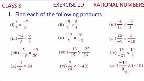 class 8 RS AGGARWAL BOOK CHAPTER 1 EXERCISE 1D  (Q. N. 1)#ikbmaths