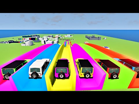 Jeep vs Slide Color and Wall Color - Jeep vs Wall - BeamNG