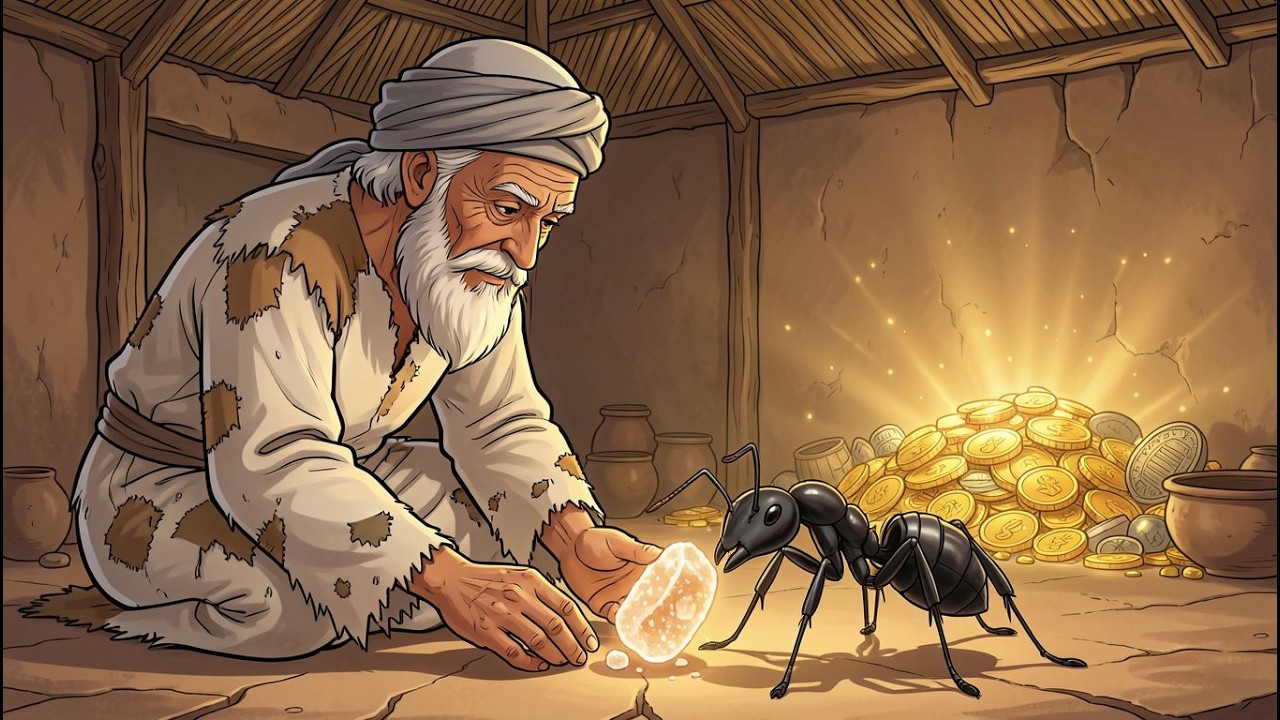 #قصة مؤثرة عن الرزق من حيث لا نحتسب | شيخ فقير أطعم نملة فوجد كنزًا