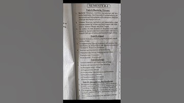 Botany syllabus for first year students //semester 1#botany #science #botanylovers #graduatestudent