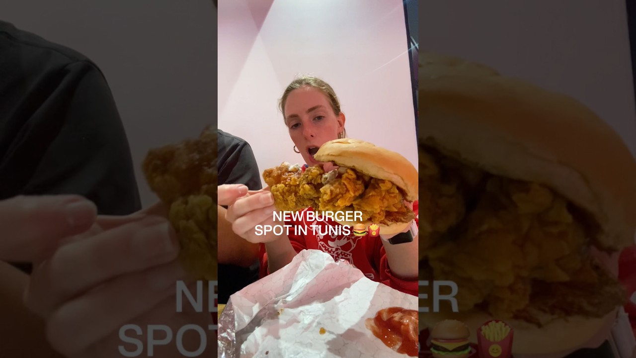 HONEST REVIEW: trying a new burger spot in Tunis! 🍔🍟