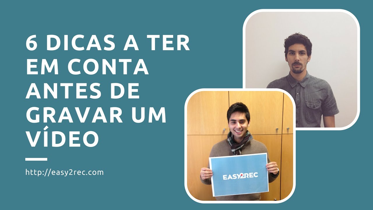 6 Dicas a ter em conta antes de gravar um vídeo - YouTube