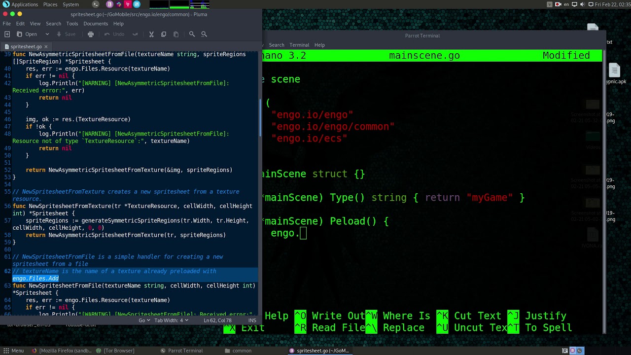 How to Create Entities and Scenes file Structure with Golang's Engo