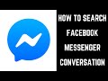 How to Search Facebook Messenger Conversation