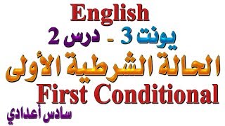 محاضرة (22) .. أنكليزي السادس -  يونت 3 درس 2 .. الحالة الشرطيه الاولى ( 1st Conditional )