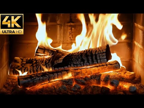 🔥 Real Fireplace Sounds 4K | Cozy Fire for Sleep & Relaxation | No Ads