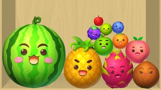 Juicy Fruit Merge 3D - Suika Drop Watermelon Satisfying ASMR Gameplay | Part 2 screenshot 5
