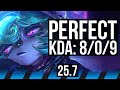 VEX vs YASUO (MID) | 8/0/9, Legendary | KR Diamond | 25.7