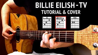 Billie Eilish - TV | Guitar Tutorial \& Cover (Easy To Play)