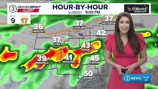 Weather Impact Alert: Strong to severe thunderstorm risk as front moves across Northeast Ohio