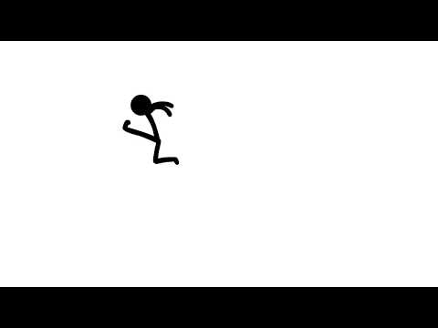 Stickman jumping in the air.