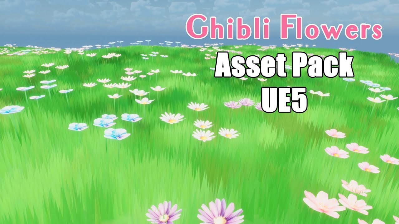 UE5 Ghibli Watercolor Flowers: Complete Asset & Map Overview Showcase ...