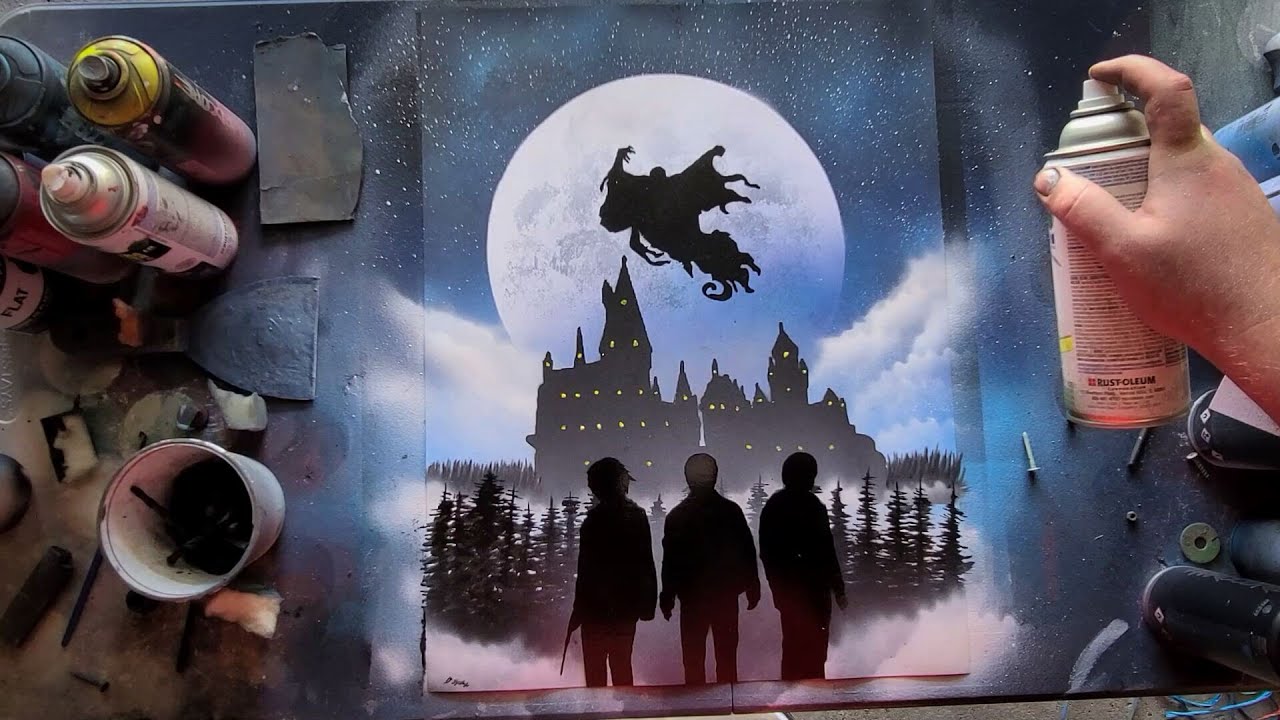 Harry Potter - Spray Paint Art by Dexx - YouTube