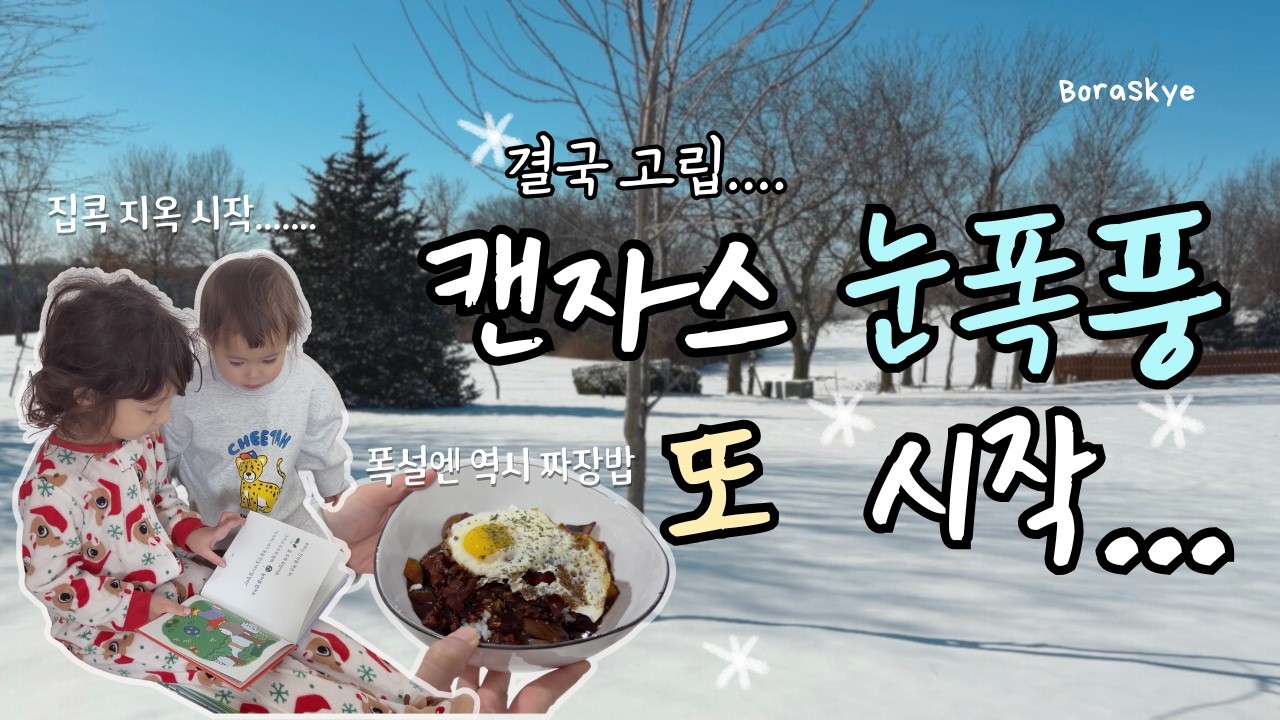 🇺🇸 sub) 미국 비상사태, 영하 21도 한파 속 집콕 브이로그