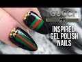 Gucci Nail Design with Urban Graffiti Gel Polish and Bling!!