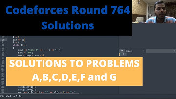 Codeforces Round 764(Div-3) Solutions || All problems A-G