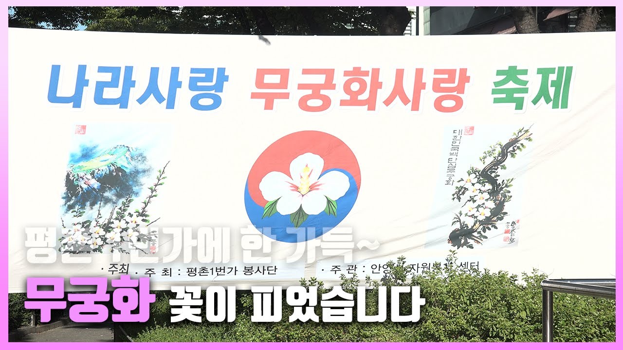 평촌 1번가를 가득 채운 우리나라 꽃 무궁화