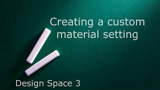 Custom material setting