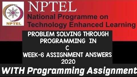 Problem solving through Programming In C||WEEK-6 Assignment Answers||#NPTEL||#SKumarEdu||#C