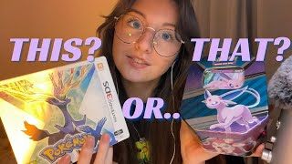 ASMR This or that?- Pokémon edition🐉 (tapping, scratching, mouth sounds, hand sounds)