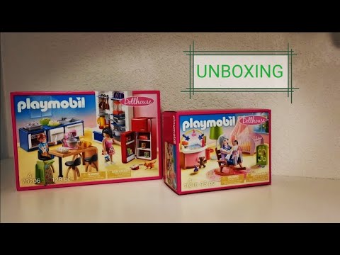 UNBOXING playmobil 🌈 ! Cuisine 70206/Chambre de bébé 70210 