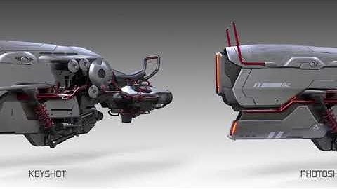 Hover Muscle Bike Concept Art by Bryant Koshu - Google SketchUp Photoshop Keyshot