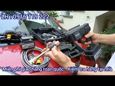 Video máy xịt rửa xe dùng pin hiatchi - máy rửa xe dùng pin... - youtube