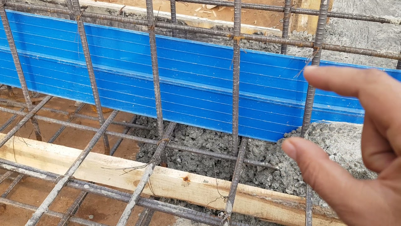 water stopper installation at house construction site