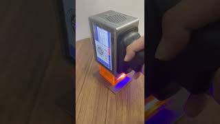 L4 pro handheld laser marking machine print logo on leather products