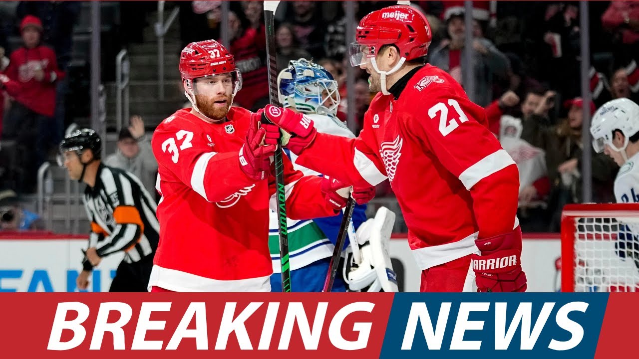 Red Wings WIN in OT After Hurricanes UNREAL 3 Goal Comeback!  Fedorov Jersey Retirement