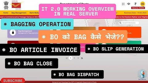 How to invoice article to BO and close BO #bag . #indiapost #postoffice #BO #article #bagmanagement