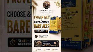 AIBE bare act setup that saves time. Arrange smart, find fast, pass smart ⚖️ #aibe