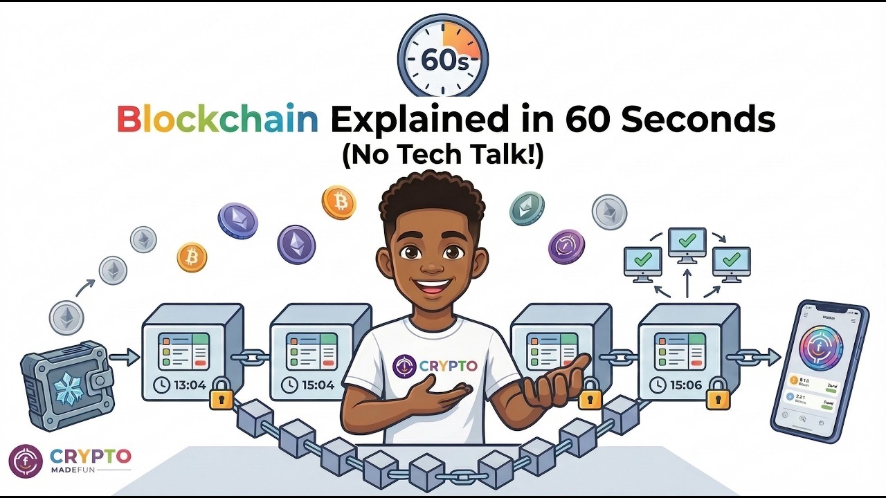 Blockchain Explained in 60 Seconds (No Tech Talk!) #bitcoin #xrp # ...