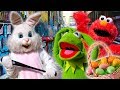Kermit the Frog & Easter Bunny Play April Fools Joke on Elmo!