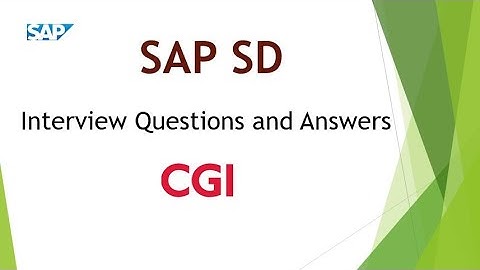 SAP SD Interview Questions and Answers || CGI  Interview questions