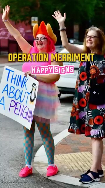 Merrmint Sign 🪧 Operation Merriment: Happy Signs Photo Preview (Baltimore) - YouTube