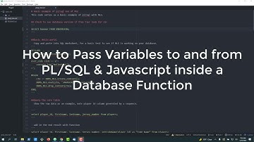 Intro to DBMS_MLE: Pass Variables from PL/SQL to Javascript inside a Function