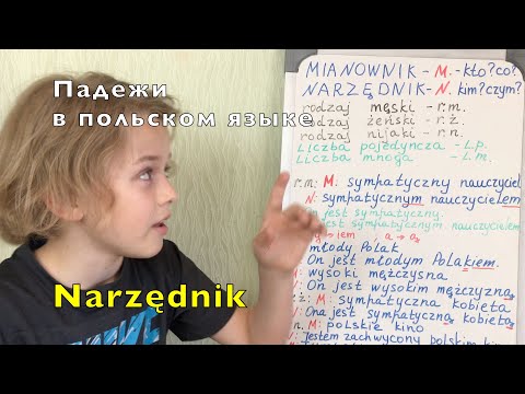 Падежи в польском языке 1. Narzędnik - Mianownik.  Урок польского.