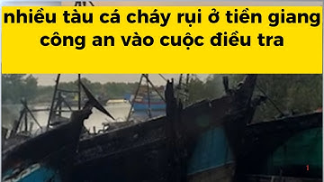 Nhiều tàu cá cháy rụi ở Tiền Giang vào ngay trong đêm .