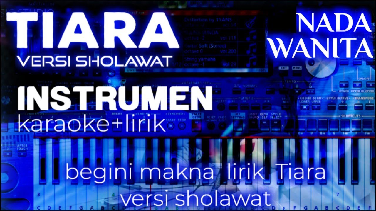Tiara Versi Sholawat 💞 Instrumen musik studio [karaoke+lirik