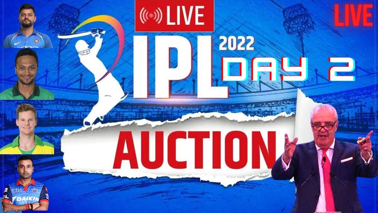 🔴LIVE Tata IPL Player Auction Live Streaming IPL 2022 Mega Auction IPL Player Auction 2022 Live