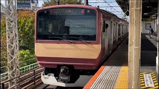 E531系0番台ｶﾂK423編成（赤電ラッピング）を1162Mにて確認。（2023.11.7.11:35）