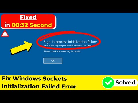 Fix Windows Sockets Initialization Failed Error Windows 10 | 2024