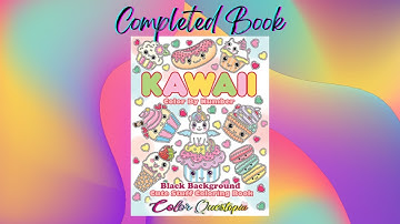 Kawaii by Color Questopia (Black Background) - Completed Book