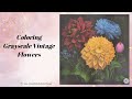 Coloring Grayscale Vintage Flowers