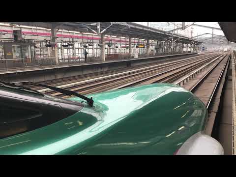 2018.03.20 JR東日本 E5系＋E6系 はやぶさ・こまち通過シーン（福島駅にてE5系やまびこ退避）