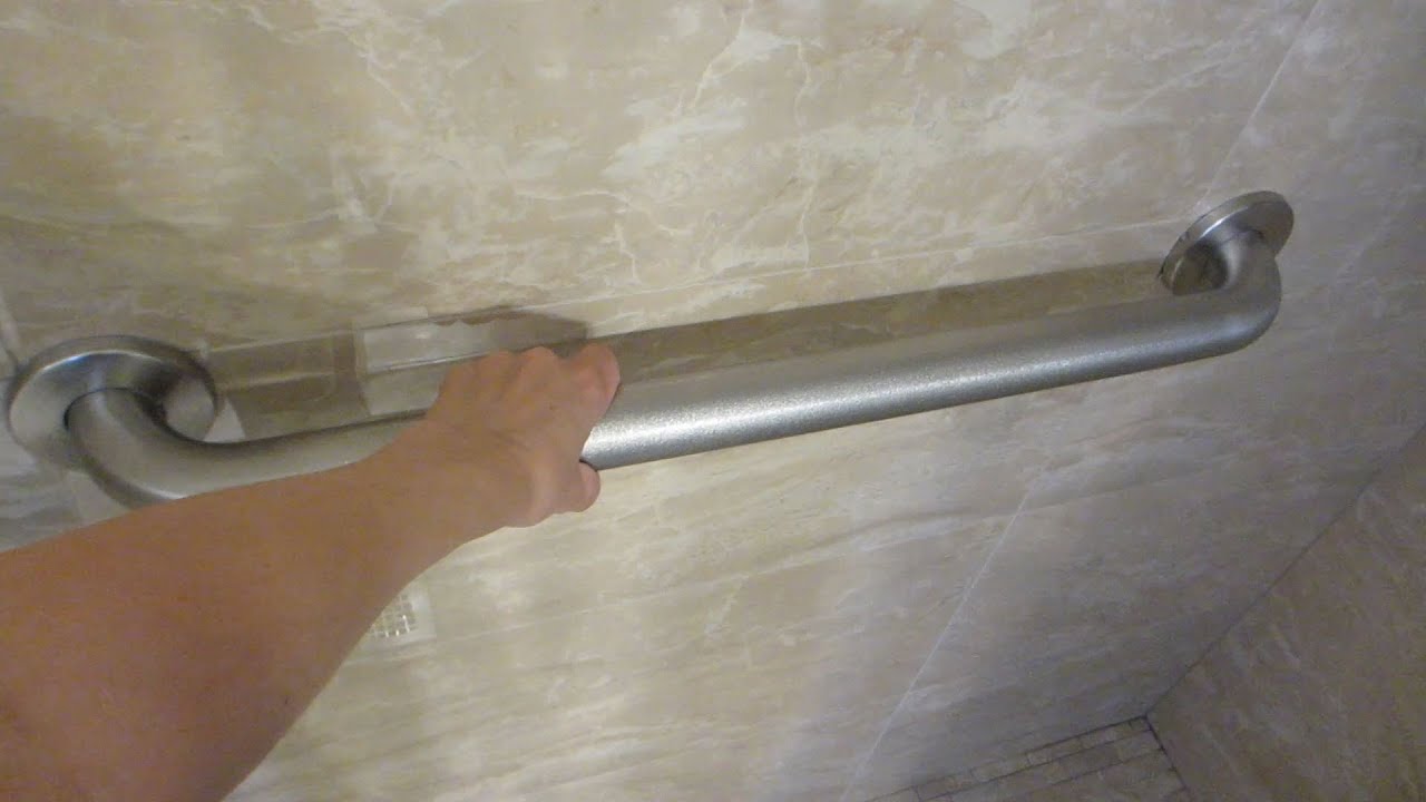 Moen Bathroom Safety 24" Shower Grab Bar (R8924P) Review YouTube